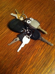 Just for reference, these are *my* keys. In case you're ever in a big ol' hurry . . . 