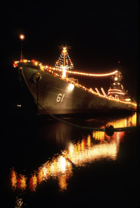 This is a photo (of the USS IOWA)I found on a Navy history site. Multiply this by 6 or i ships, and imagine yourself gliding by in a little motorboat. 